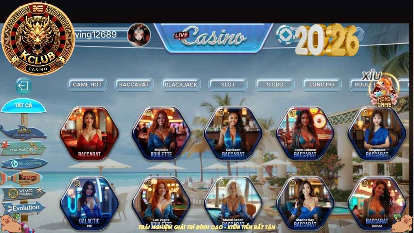 Những thể loại hấp dẫn nhất trong Casino Kclub